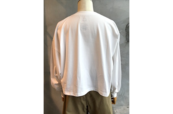 sold out【HYKE】CROPPED LONG-SLV TEE / BIG FIT (6.5OZ) | 沖縄那覇
